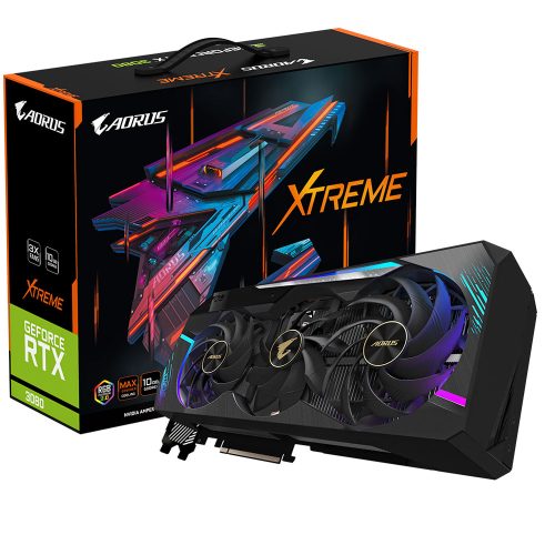 Tarjeta de Video Nvidia GeForce RTX 3080 10GB, Aorus XTREME LHR, GV-N3080AORUS X-10GD, 3 AÑOS DE GARANTIA NACIONAL