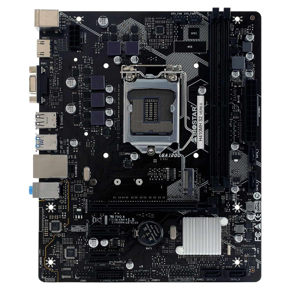 Tarjeta Madre Biostar H410MH S2, DDR4, Socket Intel LGA1200 Intel H410 Micro-ATX - Image 2