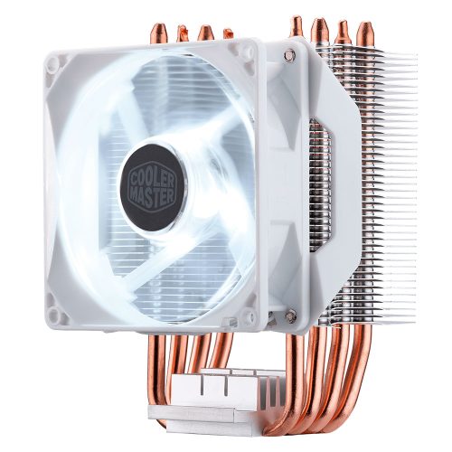 Disipador para CPU Disipador y Ventilador Led para Procesador Cooler Master H410R White - 92mm Intel y AMD, RR-H41W-20PW-R1