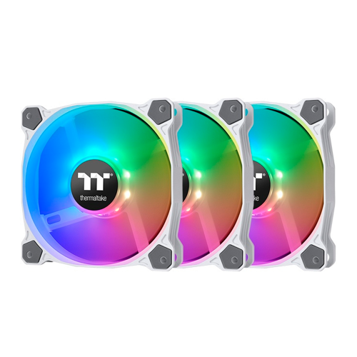 Kit 3 Ventiladores Thermaltake Pure 12 ARGB, 120mm /500-1500RPM, Negro, 3 Piezas, CL-F127-PL12SW-A