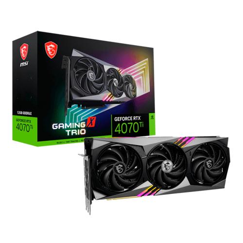 Tarjeta de Video Nvidia Geforce MSI RTX 4070 Ti Gaming X Trio 12GB, PCI Express Gen 4, 12GB GDDR6X, DisplayPort x 3 (v1.4a), 912-V513-008