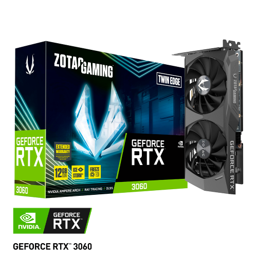 Tarjeta de Video Nvidia GeForce RTX 3060, ZOTAC TWIN EDGE LHR, ZT-A30600E-10M, 2 AÑOS DE GARANTIA NACIONAL