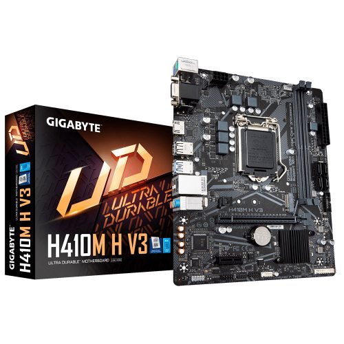 Tarjeta Madre Gigabyte H410M H v3 Socket LGA1200 Intel H410 Micro-ATX, DDR4, Intel Core 10th Generación