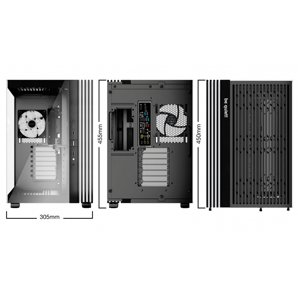 Gabinete be quiet! LIGHT BASE 600 LX, Midi-Tower, ATX/Micro-ATX/Mini-ITX, USB 3.0, 4 Ventiladores Instalados, Negro, BGW67 - Image 2
