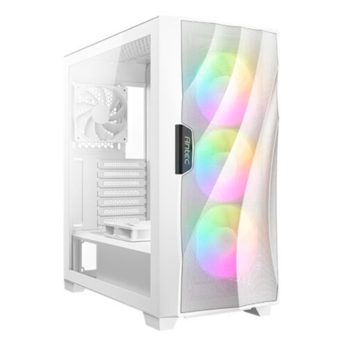 Gabinete Antec DF700 Flux, Midi-Tower, ATX/micro ATX/Mini-ITX, USB 3.0, 5 Ventiladores RGB Instalados, Blanco