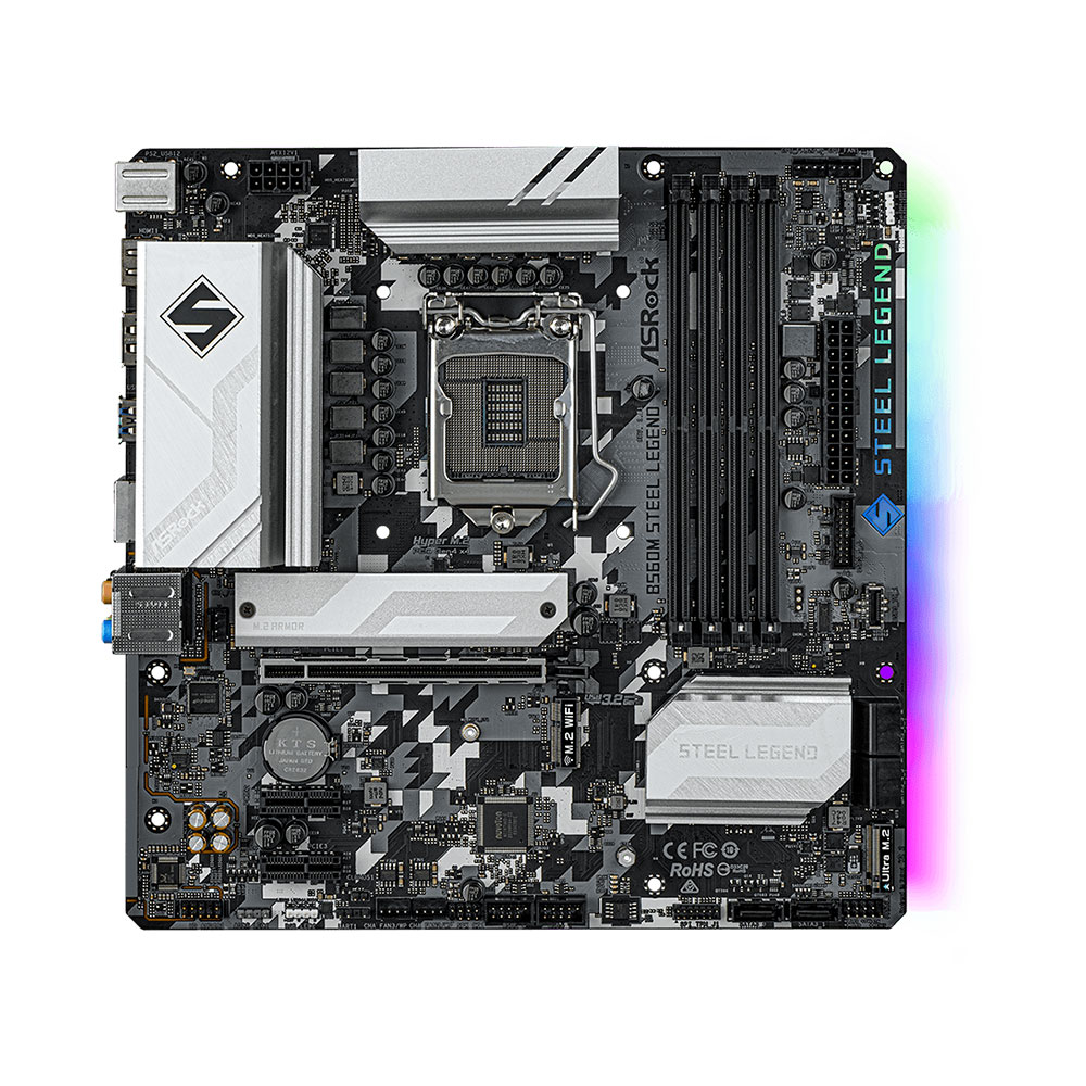 Tarjeta Madre ASROCK B560M STEEL LEGEND Socket LGA1200 Intel B560 Micro ATX, DDR4, Intel Core 11th Generación - Image 2