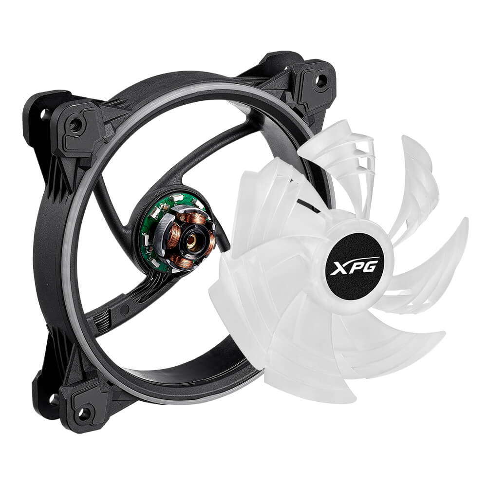 Ventilador para Gabinete XPG Hurricane 120mm, ARGB Led de Doble Anillo, HURRICANE120ARGBPWM-BKCWW - Image 4