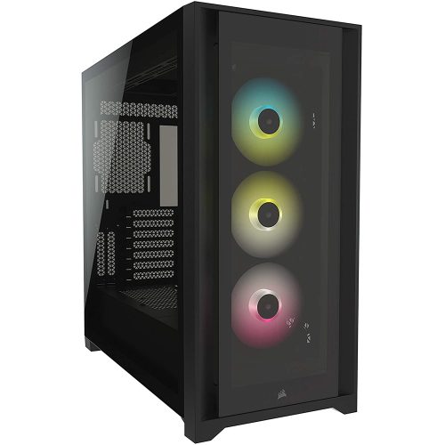 Gabinete Corsair iCue 5000X Black RGB, Cristal Templado, USB 3.0, Audio HD, 3 Ventiladores 120mm, CC-9011212-WW