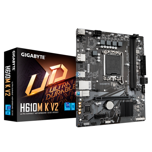 Tarjeta Madre Gigabyte H610M K V2, Micro-ATX, LGA 1700, Intel H610, Up to 128GB DDR5, HDMI/DP, H610M K V2