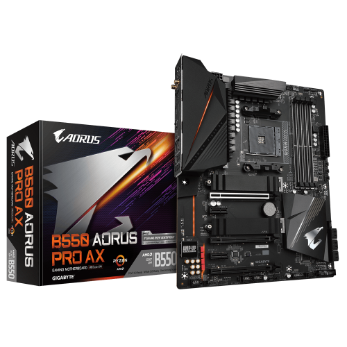 Tarjeta Madre Gigabyte B550 AORUS PRO AX, AM4, AMD RYZEN 3000 SERIES, ATX