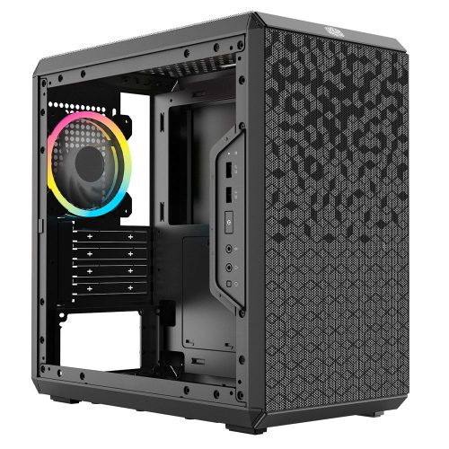 Gabinete Cooler Master Q300L, Cristal Templado, Midi-Tower, Micro-ATX/Mini-ITX, USB 3.0, Sin Fuente, Negro, RGB, MCB-Q300L-KANN-S01