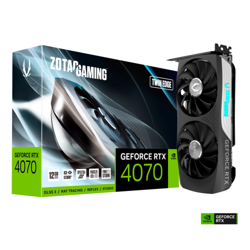 Tarjeta de Video Zotac NVIDIA GAMING GeForce RTX 4070 Twin Edge, 12GB, 192-bit GDDR6X, PCI Express 4.0 x16, ZT-D40700E-10M