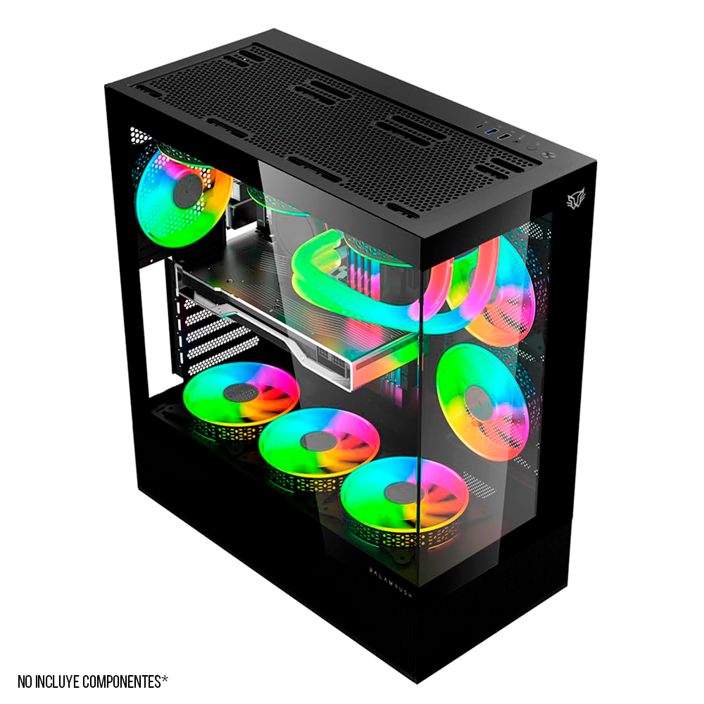 Gabinete Balam Rush Tank Super 9200 TB, Midi-Tower, ATX/Micro-ATX/ITX, USB 3.0/2.0, Sin Fuente, 3 Ventiladores RGB Instalados, Negro, BR-938723 - Image 2