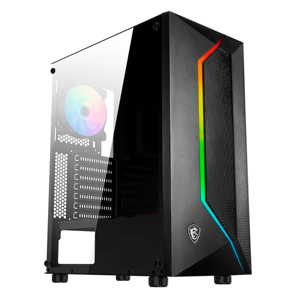 Gabinete MSI MAG VAMPIRIC 100R, ATX, mATX, mini-ITX, 2 Ventiladores 120mm, Panel frontal RGB, Panel de Cristal Templado, MAG VAMPIRIC 100R/