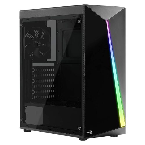Gabinete Aerocool Shard RGB, Negro, Cristal Templado, ATX, USB 3.0, HD Audio - SHARD-G-BK-V2