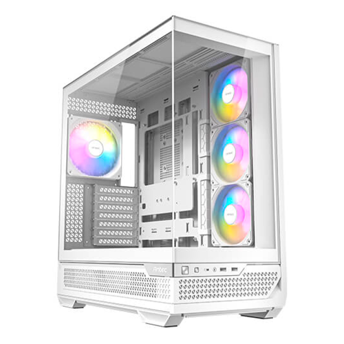 Gabinete Antec C7, Midi-Tower, ATX/E-ATX/ITX/Micro-ATX, 4 Ventiladores Incluidos, USB 2.0/3.0, Sin Fuente, White, C7 ARGB WHITE