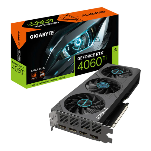 Tarjeta de Video Gigabyte, GeForce RTX 4060 Ti Eagle OC 8G, Windforce, GV-N406TEAGLE OC-8GD/
