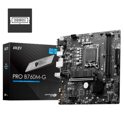 Tarjeta Madre MSI PRO B760M-G, mATX, DDR5, LGA1700, Up To 128GB DDR5, PRO B760M-G