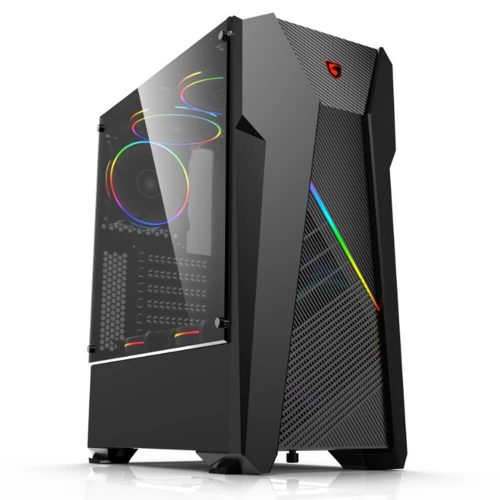 Gabinete Jaguar Warrior Spartan RGB, Ventana lateral, ATX, Micro ATX, Mini ITX, USB 3.0, No incluye ventiladores, CGSPARTANJGW