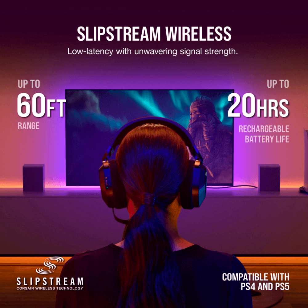 Audífonos Gamer Corsair HS80 RGB Wireless, Inalámbrico, USB, Negro, CA-9011235-NA - Image 5