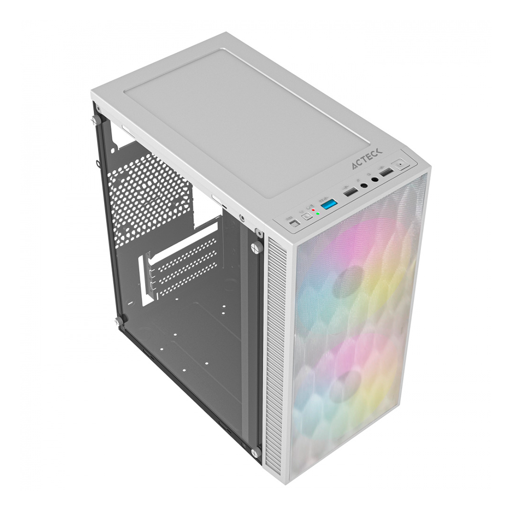 Gabinete Acteck Fuji GC470, Mini-Tower, Micro-ATX/Mini-ITX, USB 2.0/3.0, Con Fuente de 500W, 2 Ventiladores Instalados, Blanco, AC-939515 - Image 2