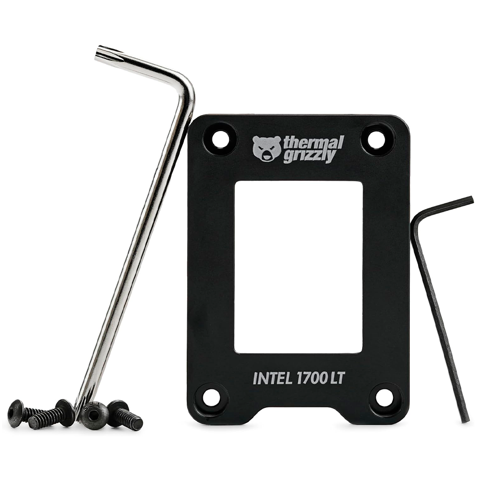Marco de contacto de CPU Intel 1700 LT Thermal Grizzly, Para una presión de contacto optimizada de la CPU para mejorar el rendimiento de refrigeración, Versión "Lite", TG-CF-I1700-LT