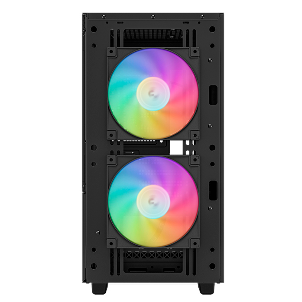 Gabinete DEEPCOOL CH360 DIGITAL, Mini-ITX/Micro-ATX, Cristal Templado, Pantalla Digital de Doble Estado en Tiempo Real, 3 Ventiladores Instalados, Negro, R-CH360-BKAPE3D-G-1 - Image 4