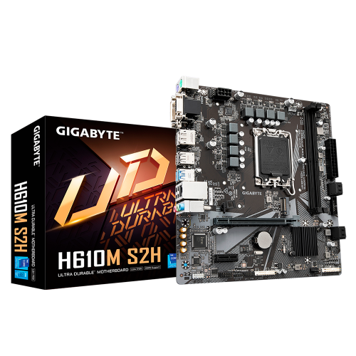 Tarjeta Madre Gigabyte H610M S2H, Micro ATX, LGA 1700, H610, HDMI, Up To 64GB DDR5, H610M S2H