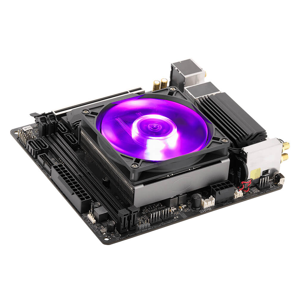 Disipador Low Profile para CPU Disipador y Ventilador para Procesador Cooler Master Masterair G200P - 120mm X1 Intel y AMD, RGB Aura Sync, MAP-G2PN-126PC-R1 - Image 7