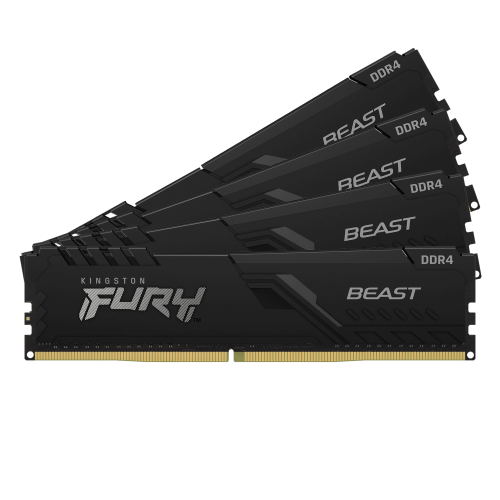 Memoria RAM 32GB DDR4 Kingston Fury Beast 3600Mhz, Kit 4x8GB 32GB, KF436C17BBK4/32 /MAX. 1 X CLIENTE