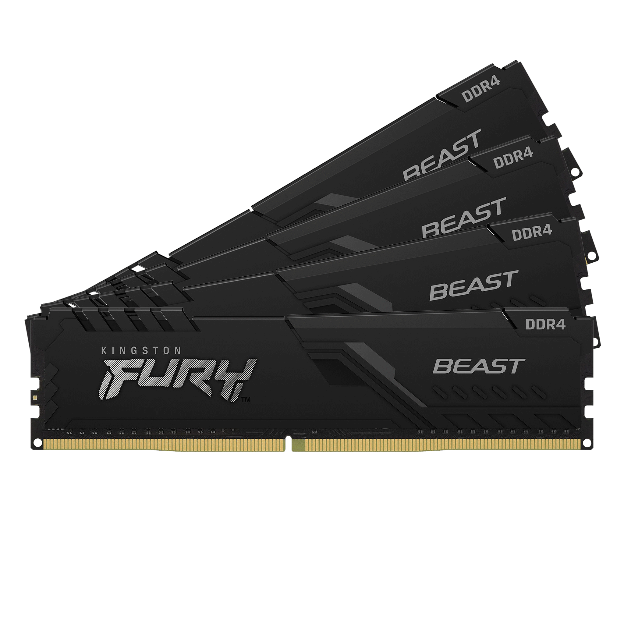 Memoria RAM 32GB DDR4 Kingston Fury Beast 3600Mhz, Kit 4x8GB 32GB, KF436C17BBK4/32 /MAX. 1 X CLIENTE