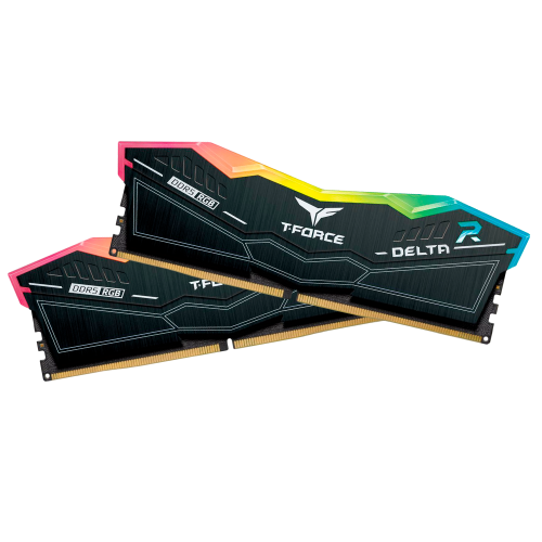 Memoria RAM Team Group T-Force Delta RGB DDR5, 7200MHz, 32GB (2x16GB), Non-ECC, CL34, Negro, FF3D532G7200HC34ADC01 /MAX. 1 X CLIENTE
