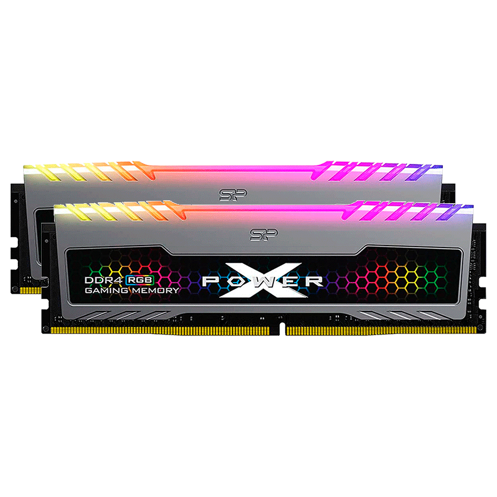 Memoria RAM DDR4 32GB 3600MHz Silicon Power Turbine RGB Kit 2x16GB SP032GXLZU360BDB /MAX. 1 X CLIENTE