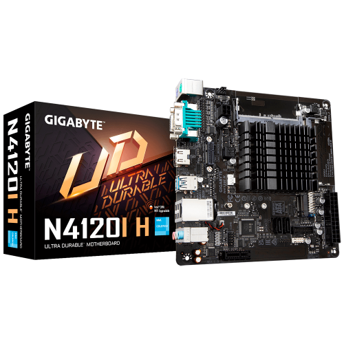 Tarjeta Madre GIGABYTE N4120I H, Con Micro Celeron N4120, ddr4 up to 16GB, Realtek Audio CODEC, 4 x USB 3.2 Gen 1, N4120I H