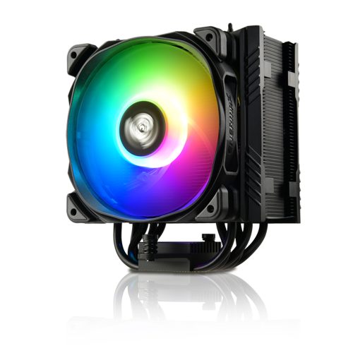 Disipador para CPU Disipador y Ventilador para Procesador Enermax ETS-T50A AXE ARGB BLACK, RGB AURA SYNC Etc., 120mm X1 Intel y AMD, ETS-T50-A-BK-ARGB