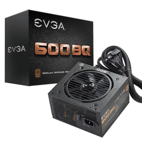 Fuente de poder 600W Certificacion 80+ Bronze EVGA 600BQ 110-BQ-0600-K1