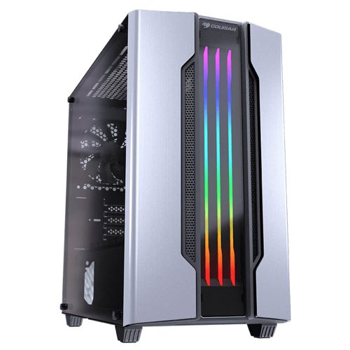 Gabinete Cougar Gemini M Iron Plata RGB, Cristal Templado Micro ATX, USB 3.0, 385TMB0.0002
