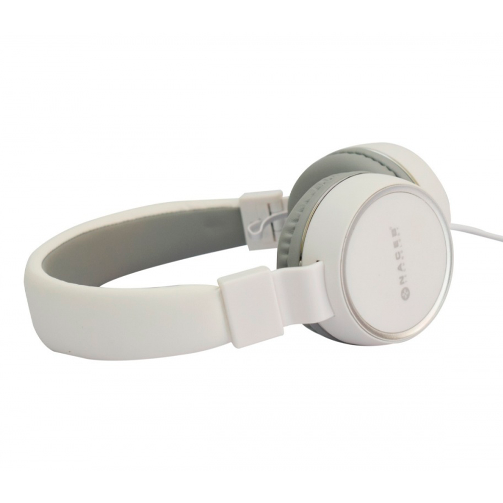 Diadema Naceb NA-0310, Alámbrico, Micrófono, 1.2 Metros, 3.5mm, Blanco, NA-0310B - Image 2