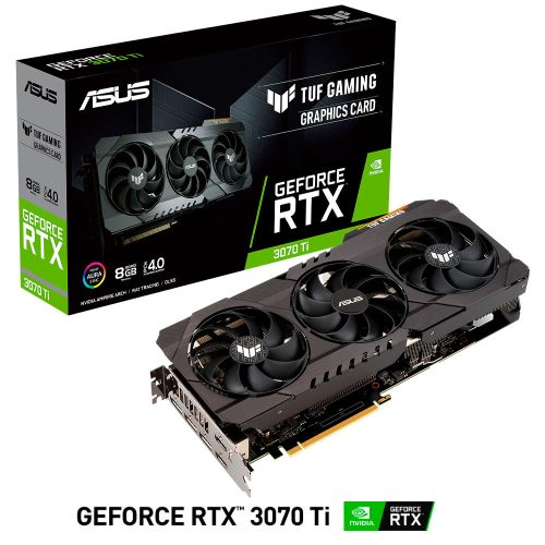 Tarjeta de Video Nvidia GeForce RTX 3070 TI, Asus TUF LHR, TUF-RTX3070TI-8G-GAMING, 3 AÑOS DE GARANTIA NACIONAL