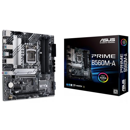 Tarjeta Madre Asus PRIME B560M-A Socket LGA1200 Intel B560 Micro ATX, DDR4, Intel Core 11th Generación /