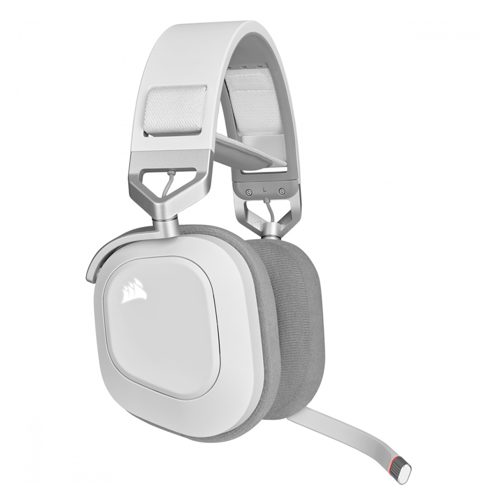 Diadema Gamer Corsair HS80 RGB, Wireless, USB, Blanco, 9011236-NA