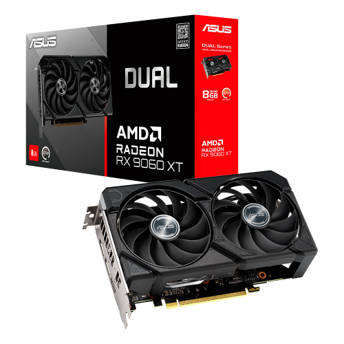 Tarjeta de Video ASUS RX 9060 XT DUAL, 8GB GDDR6, 128-bit, DisplayPort, HDMI, DUAL-RX9060XT-8G