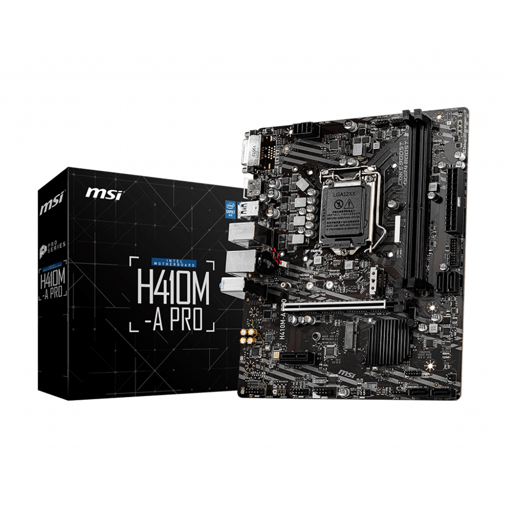 Tarjeta Madre MSI H410M-A PRO Socket LGA1200 Intel H410 Micro-ATX, DDR4, Intel Core 10th Generación