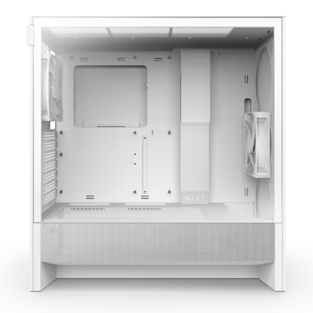 Gabinete NZXT H5 FLOW Blanco, Versión 2024, Cristal Templado, Mid-Tower/ Sin Fuente, USB Tipo C, 2 Ventiladores F120Q Instalados, CC-H52FW-01, NZXTPROMO - Image 2