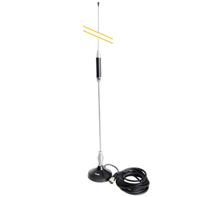 TRAM 703 Antena Móvil para Rango de Frecuencia de Banda Civil (CB) 26.960 – 27.400 MHz.