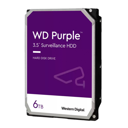 Disco Duro para Videovigilancia Western Digital WD Purple Surveillance 3.5", 6TB, SATA, 6 Gbit/s, 256MB Caché, WD64PURZ