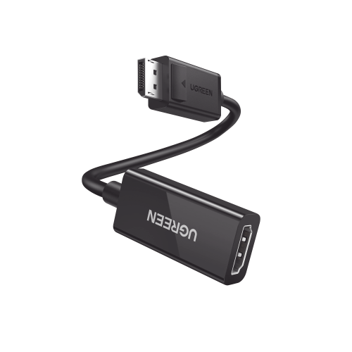 UGREEN 70694 Convertidor DisplayPort a HDMI 4K@60Hz | 3D | HDR | Blindaje interno | Boton Liberador | Largo 25cm | Carcasa de ABS | Plug & Play.