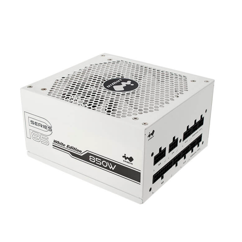 Fuente de Poder In Win PB-850W 80 PLUS Gold, 20+4 pin ATX, 135mm, 850W, Blanca, P85