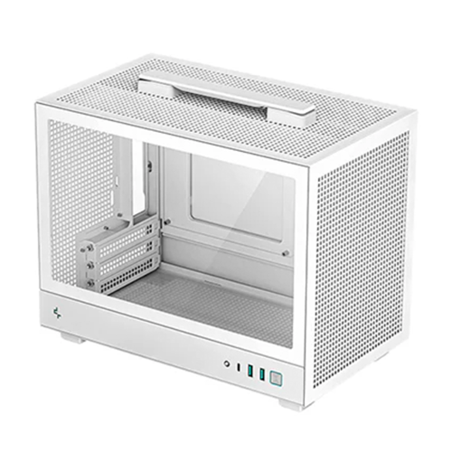 GABINETE DEEPCOOL CH160 WHITE, MINI-ITX, CRISTAL TEMPLADO, PANELES DE FLUJO DE AIRE ALTO, REFRIGERACIONES HASTA 172MM DE ALTURA, R-CH160-WHNGI0-G-1