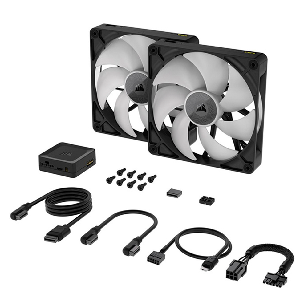 Ventilador Corsair iCUE LINK RX140 RGB, 140mm, 300 RPM-1700RPM, Negro, 2 Piezas, CO-9051020-WW - Image 3